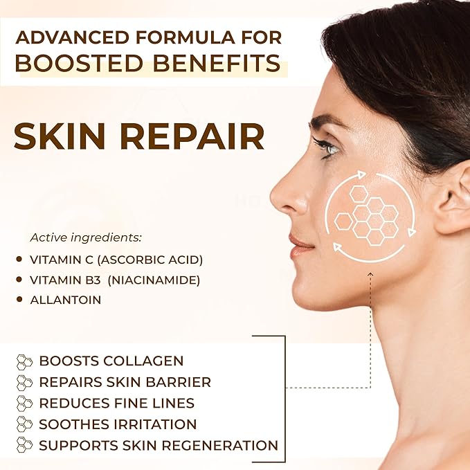 All Natural Pure 20% Vitamin C Serum Face + 6 Active Boosters for Dark Spots, Wrinkles, Brightening, Hydrating, Even Tone, Healthy Glow with Niacinamide, Hyaluronic Acid, Ferulic Acid, Vitamin E