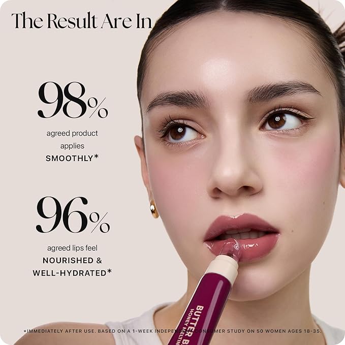 Nature Republic Honey Melting Lip Butter Balm – Hydrating Tinted Balm with Peptides, for Sheer & Glossy, Smooth & Soft Lips (BLACK CHERRY)