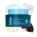 Bliss Drench & Quench Hydrating Overnight Collagen Mask with Hyaluronic Acid - Elasticity & Hydration Face Treatment for Glowing Skin