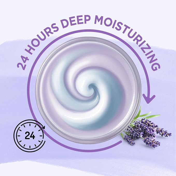 Lavender Whipped Body Butter, Whipped Body Butter for Women, Shea Body Moisturizer for Dry Skin, Gentle Hydration with Long Lasting Moisture-3.4 floz+6.8 floz