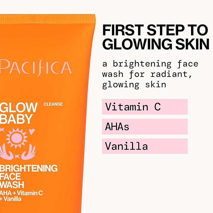 Pacifica, Face Wash Brightening Glow Baby, 1.4 Fl Oz