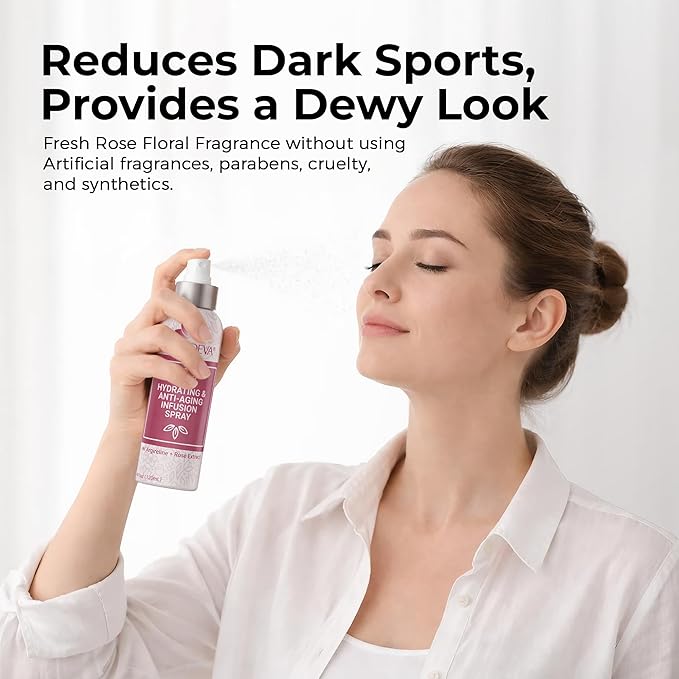 SKIN DEVA Hyaluronic Acid & Argireline Facial Spray – Hydrating Face Mist with Lavender Extract – Helps Improve the Appearance of Fine Lines – Lightweight Moisture Boost for All Skin Types (Rose)
