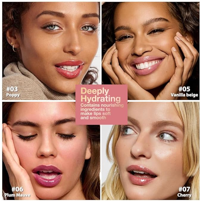 4 PCS Butter Lip Balm – Ultra-Hydrating Lip Care with Shea Butter & Olive Oil, Soothes Dry Lips with Natural Tint & Gloss Effect, Lip Plumper Moisture & Light Lip Stain Finish Set 02