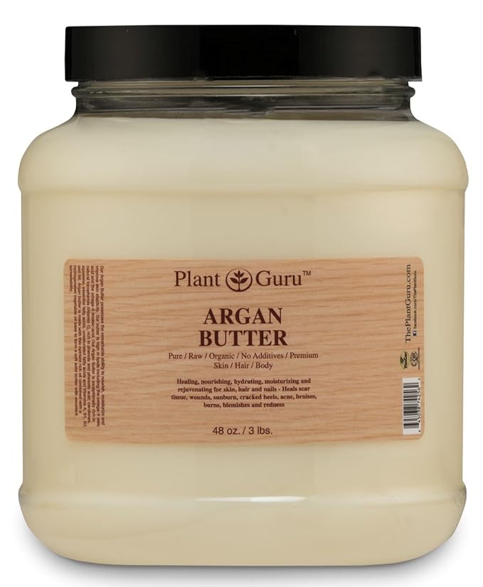 Argan Butter 3 lb. 100% Pure Raw Fresh Natural Cold Pressed. Skin Body and Hair Moisturizer, DIY Creams, Balms, Lotions, Soaps.