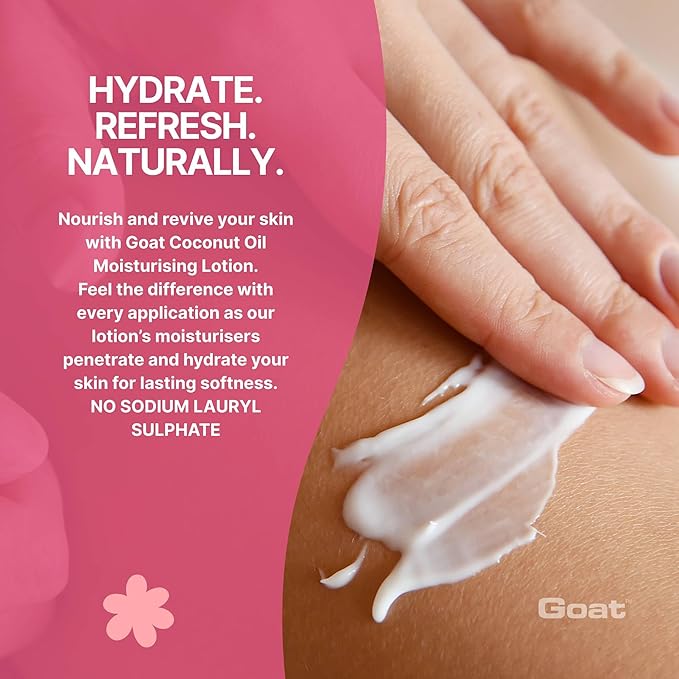 Goat Milk Lotion - Moisturizing - Non Greasy - 17 oz Enriched Milk, Suitable for Dry, Itchy or Sensitive Skin - Made in Australia - Coconut Oil