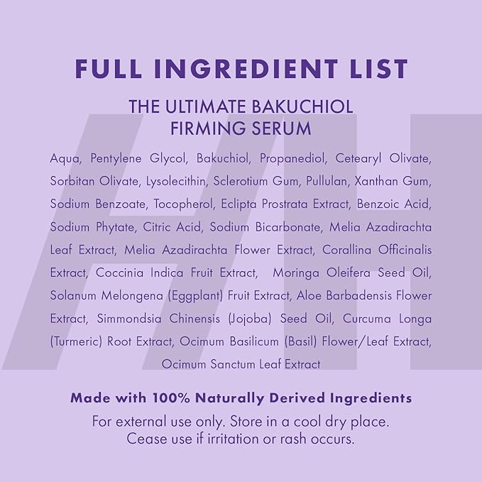 Handmade Heroes The Ultimate Bakuchiol Firming Face and Neck Lightweight Cream, Anti-Aging for Neck and Décolleté, Day & Night Face Cream - Moisturizing and Lifting