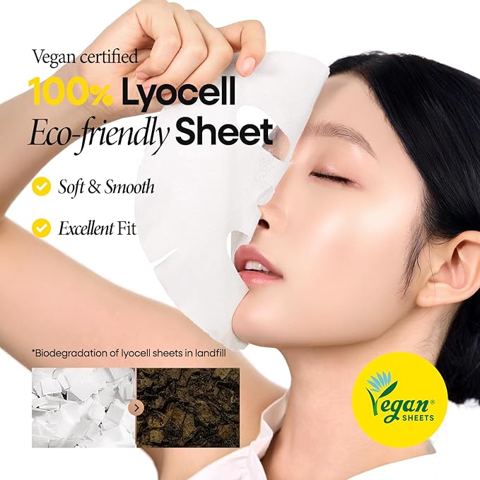 Nature Republic Vitapair C Daily Face Mask (30 vegan sheets) Niacinamide & Centella Asiatica Extract Bulk Facial spa Mask for Moisturizing & Hydrating Glow, korean beauty skin care for all skin types