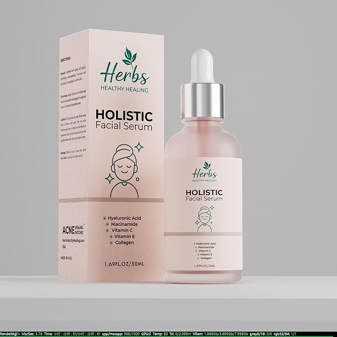 Holistic Facial Serum – Hydrating Value Pack 1.69 Fl Oz with Hyaluronic Acid 10%, Niacinamide 5%, Vitamin C & E, Collagen – Multi-Depth Moisturizing & Plumping Serum for Smooth, Radiant Skin