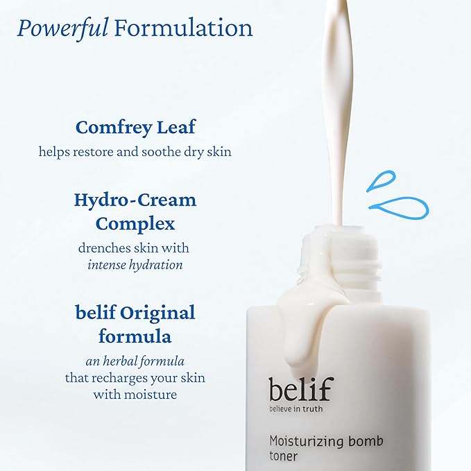 belif Milky Ceramide Toner – Strengthens Skin Barrier, Soothing & Repair Serum Essence, Ultra-Hydrating 2-in-1 Toner & Moisturizer, Korean Skincare, 5.07 Fl Oz
