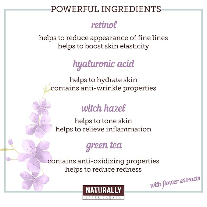 Naturally - Rejuvenating Retinol Infused Sheet Mask – Anti Aging, K-beauty Inspired, Reduce the appearance of fine lines and wrinkles, 5 Sheet Masks Included