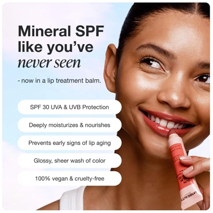 INNBEAUTY Project Sun Balm Mineral SPF 30 Lip Balm with Tint, Pink Shade, 0.6 OZ (17ml)