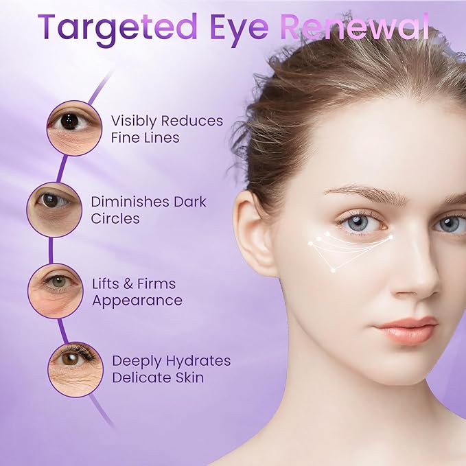 Eye Cream for Dark Circles and Puffiness, Hydrating Under Eye Cream for Dark Circles, Anti Aging Dark Circle Eye Cream for Fine Lines, Wrinkles, Firming Eye Contour, 1.06 oz-BH333