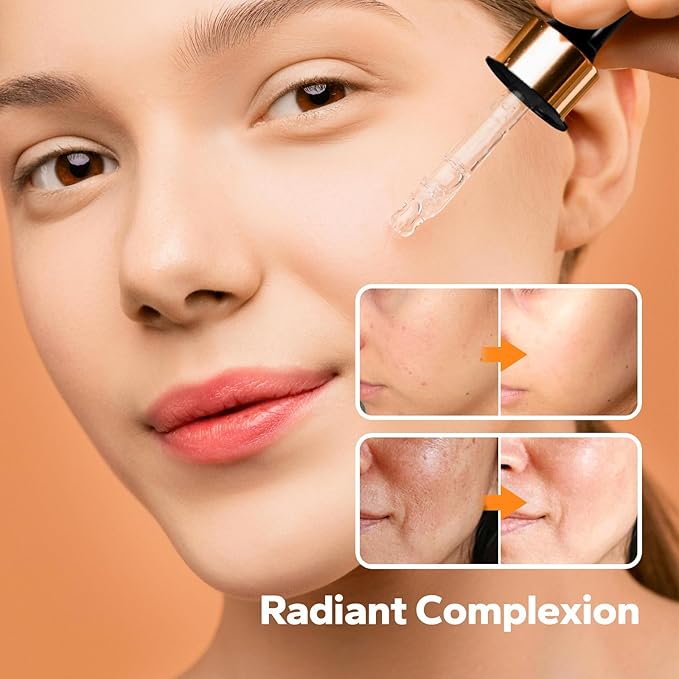 SilkyShark Vitamin C Serum (1 Fl, Oz), Antiaging Facial Essence & Eye Serum with Vitamin C, Hyaluronic Acid, Vitamin E Serums, Radiance Serums, Boosts Skin Collagen