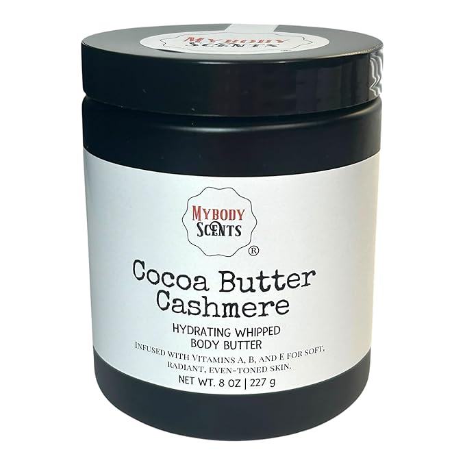 Luxurious Whipped Body Butter - 8oz - All Natural Luxury Body Butter for Body - Paraben Free - Cruelty Free (Cocoa Butter Cashmere)