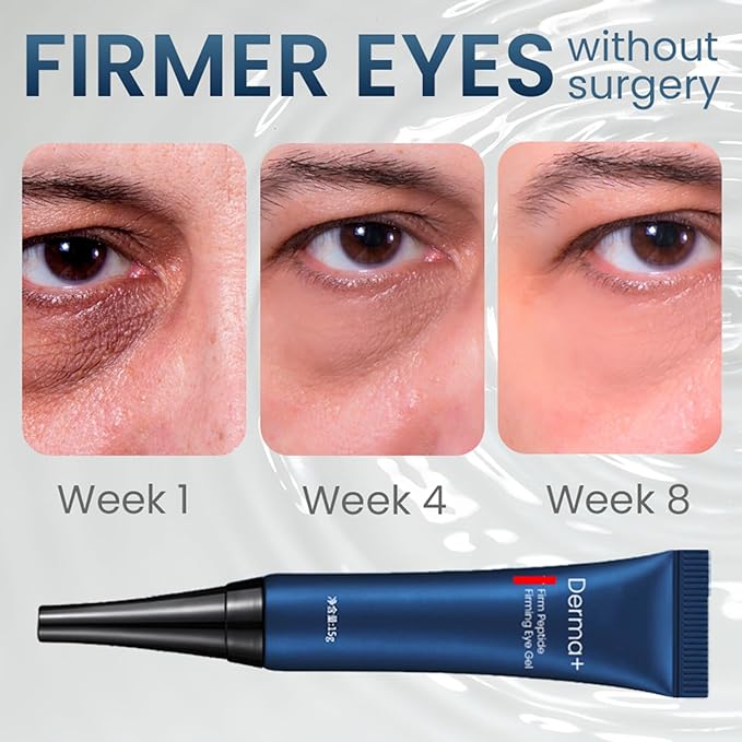 Dobshow DERMA+ Firm Peptide Firming Eye Gel,Open Eyes Awaken Peptide Lifting Eye Gel,Natural Lifts Firming Eye Serum for Remove Eye Bags, Dark Circles & Eye Wrinkles (3 Pack)