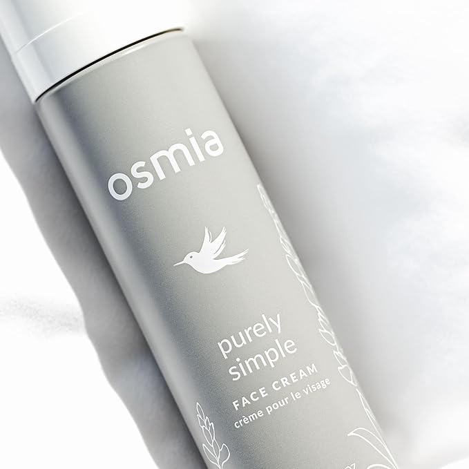 Osmia Skincare - Natural Purely Simple Face Cream For Sensitive + Reactive Skin | Apricot Kernel, Kukui, Rose, Chamomile Oils + Aloe | Clean Beauty For Healthy Skin (1.7 oz | 50 ml) NEW PACKAGING
