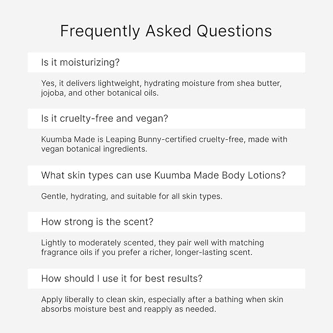 Kuumba Made Amber & Sandalwood Body Lotion, Hydrating Daily Moisturizer with Shea Butter & Botanical Oils, Vegan, 6.75 Oz