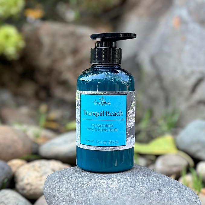 PJ's Tranquil BeachHandcrafted Luxury Body Lotion – Moisturizing, Non-Greasy Skincare with Natural Ingredients, Paraben-Free & Cruelty-Free, 10 oz