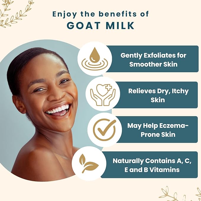 Nourishing Goat Milk Lotion, Lavender - Home & Away Set, Natural Hand & Body Lavender Lotion for Dry Skin - Goat Milk Hand Cream for Women & Men - 8oz & 2oz Travel Size Tube