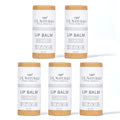 J&L Naturals Sustainable Lip Balm | Organic Ingredients, 100% Natural, Eco-Friendly | Cruelty Free, Vegan, Paraben Free, Silicone Free (Naked (Unscented), 5-Piece Bundle)