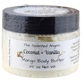 TSA Handmade Whipped Mango Coconut Vanilla Body Butter Cream, Luxury Body Lotion for Dry Skin, Daily Moisturizing Shea Butter, Sunflower Oil, Women, Men, Teens, 3.5 oz Jar (Coconut Vanilla, 3.5 oz)
