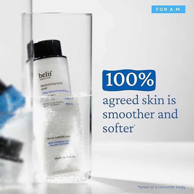 belif Milky Ceramide Toner – Strengthens Skin Barrier, Soothing & Repair Serum Essence, Ultra-Hydrating 2-in-1 Toner & Moisturizer, Korean Skincare, 5.07 Fl Oz
