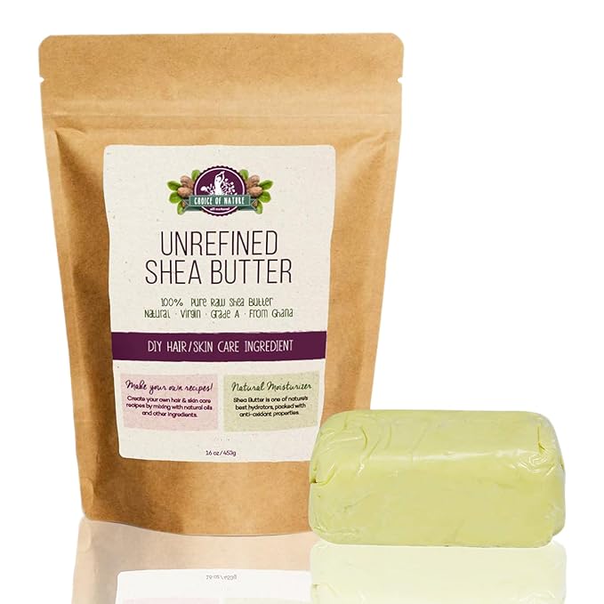 Unrefined Shea Butter Raw Organic | 16 oz / 453 g | Body Butter for Dry Skin, Stretch Marks | Natural Moisturizing Formula | for Women and Men