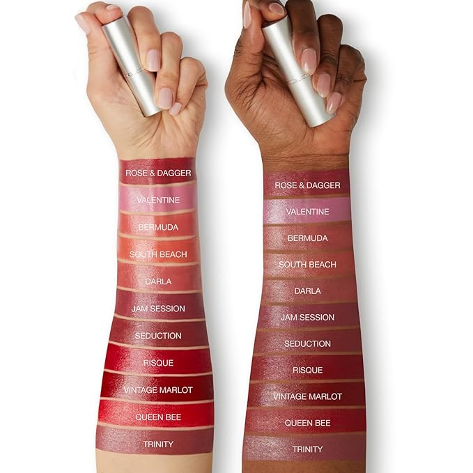 Honeybee Gardens Truly Natural Long Lasting Lipstick, Vintage Merlot, Deep Berry Red Wine, Naturally Hydrating & Nourishing, Vegan, Gluten-Free & Cruelty-Free, 0.11 oz / 3g