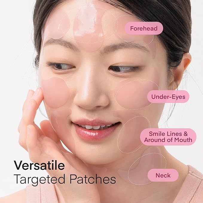 Terez & Honor Collagen Face Mask 4-Pack & Eye Patches 60 Pcs Hydrogel Set - Korean Self Care for Wrinkles, Fine Lines, Pores, Elasticity, Eye Puffiness, Dark Circles - Deep Hydrating, Firming, Glowing