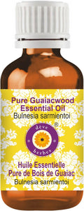Deve Herbes Pure Guaiacwood Essential Oil (Bulnesia sarmientoi) Steam Distilled 5ml (0.16 oz)