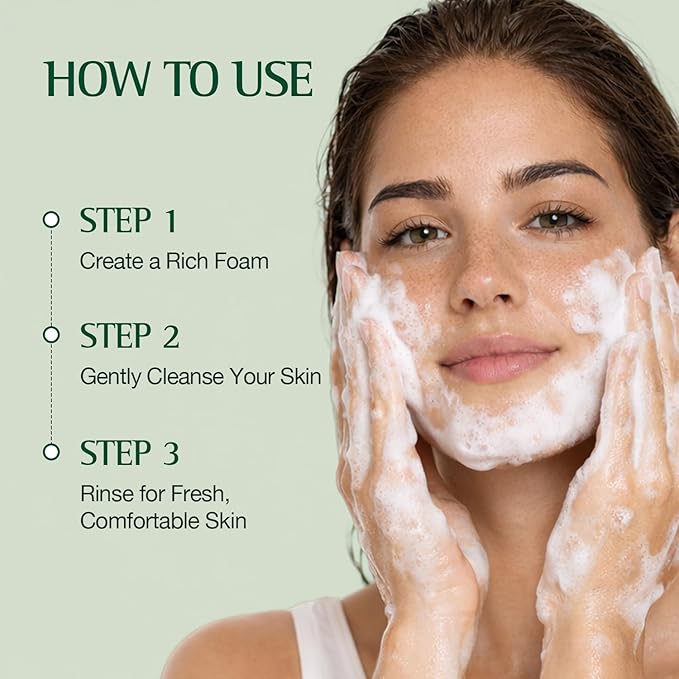 Tea Tree Foam Cleanser – Gentle Daily Face Wash for Acne-Prone & Sensitive Skin, Helps Soothe Redness and Hydrate, Formulated with Tea Tree and Cica, Korean Skin Care (5.07 fl oz)