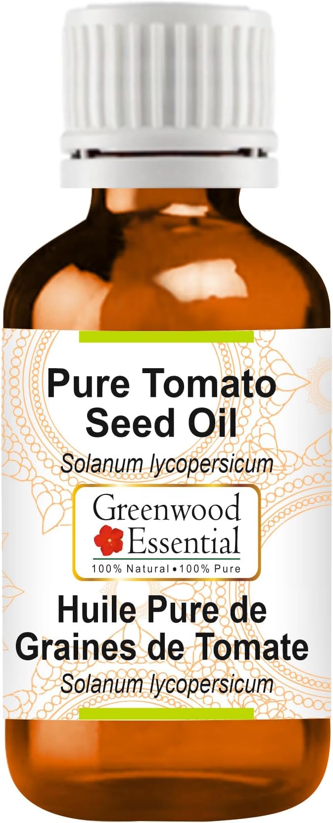 Greenwood Essential Tomato Seed Oil (Solanum lycopersicum) | Cold Pressed | Natural | Undiluted | For Diluting Essential Oils | For Skin & Massage | Men & Women | 100ml (3.38 oz)