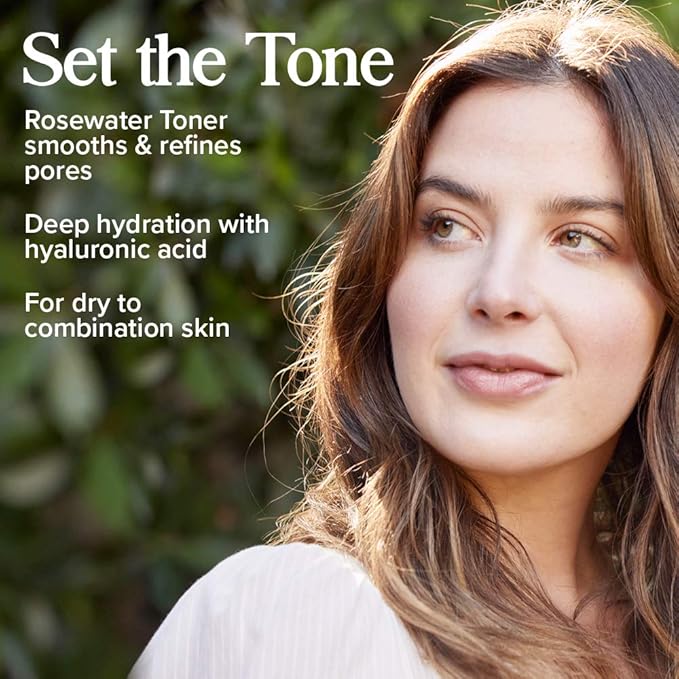 HERITAGE STORE Rosewater & Glycerin and Rosewater Toner | Deep Hydration Bundle for Dewy, Glowing Skin | Vegan | 8oz ea