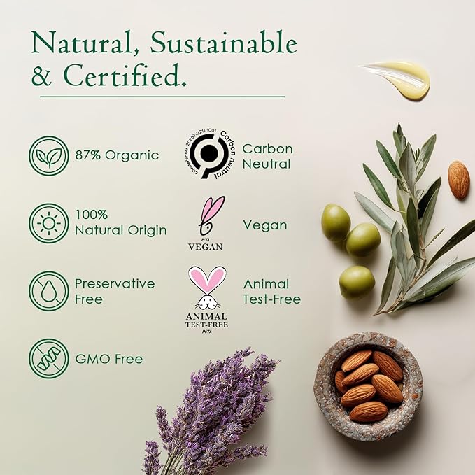 Ancient Greek Remedy Organic Face Moisturizer for Dry Skin - Anti Aging Face & Body Butter Cream - Almond, Jojoba, Olive, Rosehip, Vitamin E, Lavender Oil. Natural Lotion for Women & Men 3.4 oz