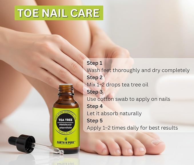 Earth N Pure Tea Tree Essential Oil Steam Distilled, Natural and Therapeutic Grade for Scalp & Skin Care with Glass Dropper | 50 ML