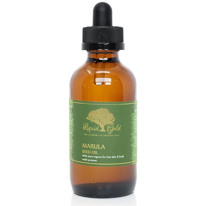 Liquid Gold Inc - 4 oz with dropper - Premium Marula Oil - GLASS BOTTLE 100% Pure Cold Pressed Natural Organic