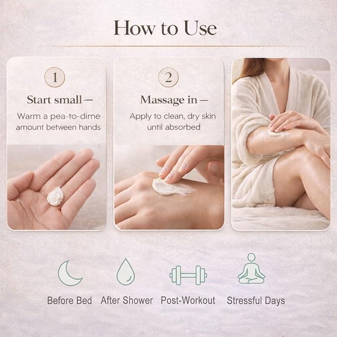 Magnesium Butter, Calming & Soothing Topical Magnesium lotion, with Shea, Mango & Cocoa Butter, Deep Moisture & Skin Comfort, Smooth & Non-Greasy Feel, 10 oz (1)
