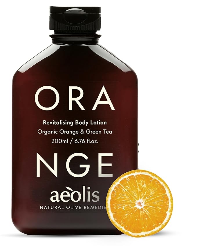 AEOLIS Revitalising Body Lotion with Orange & Green Tea – Hydrating Moisturizer with Shea Butter, Aloe Vera & Vitamins – Vegan Skincare for All Skin Types – 6.76 fl oz