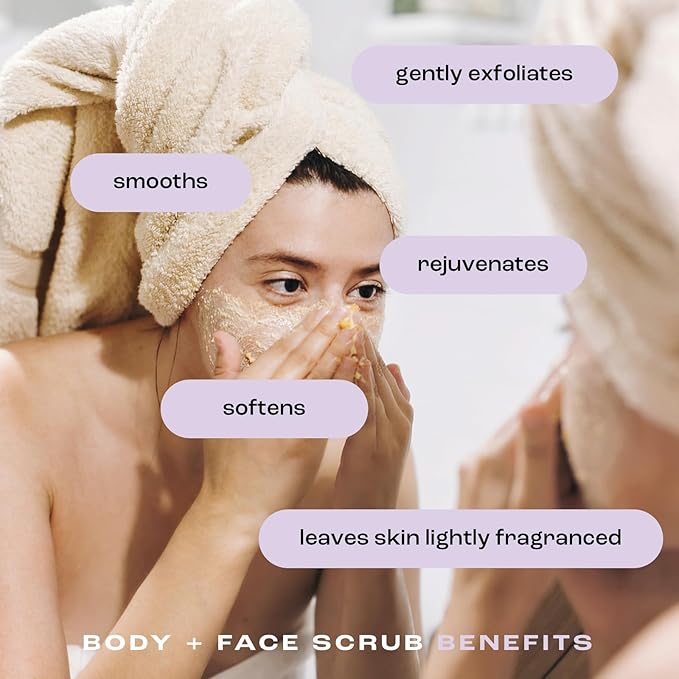 Natural Inspirations Lavender Ylang Exfoliating Face + Body Scrub 6oz