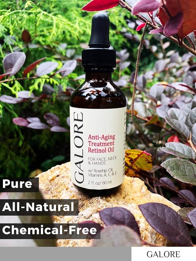 Rosehip Anti-Aging Face Oil Treatment - Anti-Wrinkle Serum, Natural Anti-Aging Oil rich in Vitamins E, A & C & Essential oils - Pure Rose Oil for Wrinkles, Age spots & Fine Lines - GALORE Naturals