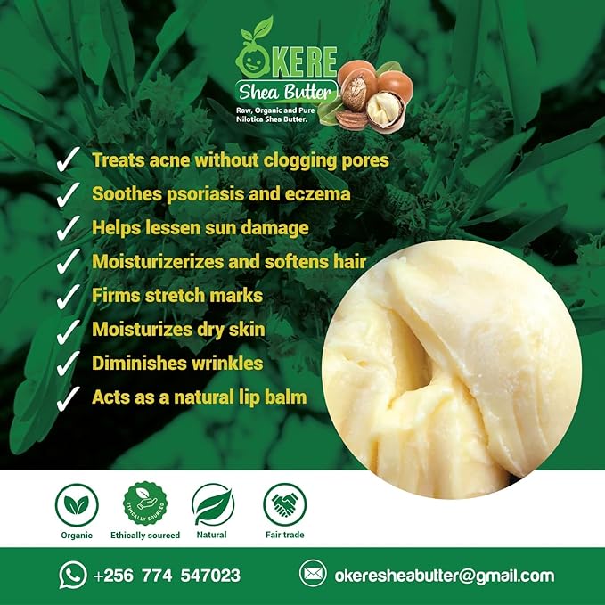 Okere Nilotica Shea Butter | Raw & Pure from Uganda | 08 OZ JAR