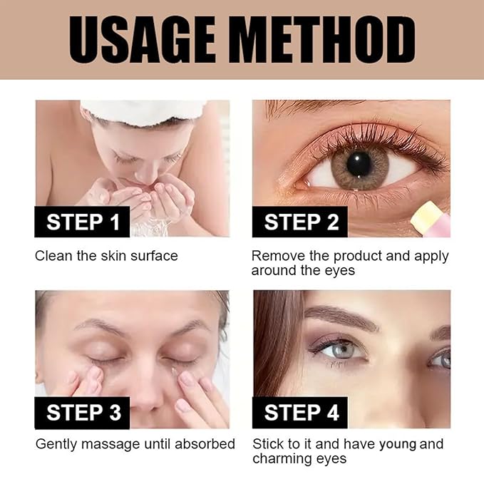 2PCS Caffeine Eye Stick with Retinol, Caffeine Eye Cream for Dark Circles Hydrating Under Eye Cream for Anti-Aging Reduce Fine Lines, Moisturizes, Softens & Nourish Skin