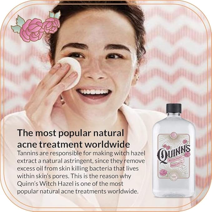 Quinn’s Alcohol Free Witch Hazel Rose Petal 16 oz. & Quinn’s Alcohol Free Witch Hazel Cucumber & Mint 16 oz.
