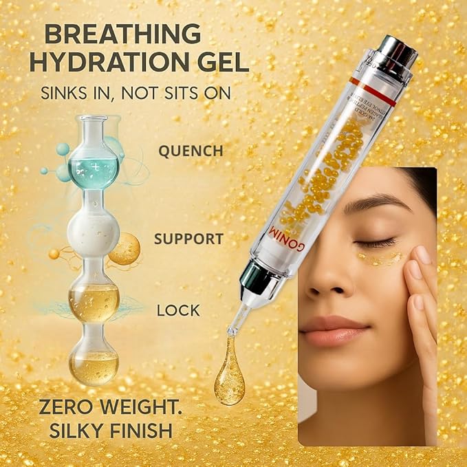 GONIM Eye Serum with Caffeine, Niacinamide, Collagen Peptides & Retinol Eye Cream for Fine Lines, Dark Circles and Puffiness, Anti Aging, Reduce Wrinkles, Uneven Skin Tone, Hydrating Gel Base,10ml