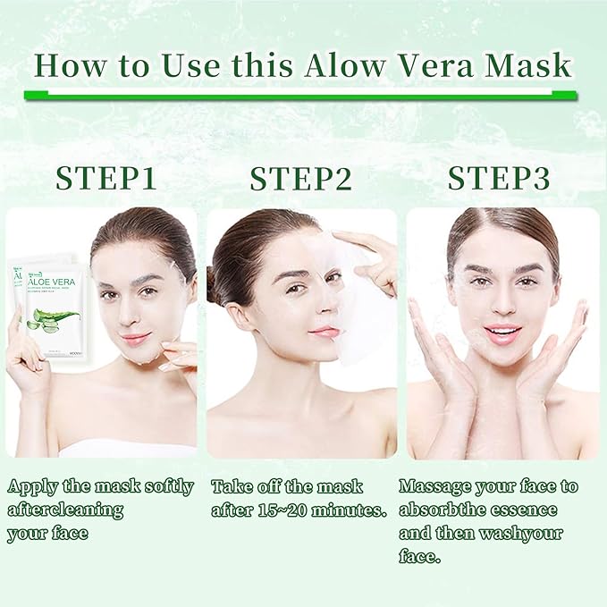 Facial Masks Skincare for Women,Moisturize Face Mask Sheet for Girl,Hydrating Face Mask for All Skin Types,Dry Skin & Sensitive Skin (10-Packs)