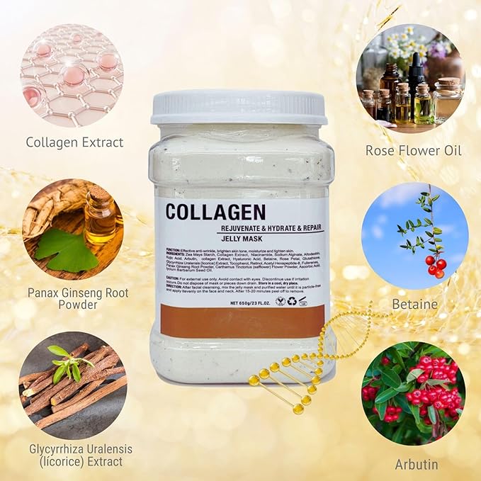Jelly Masks for Facials Professional – Collagen Face Mask Jelly Powder – Jelly Face Mask Peel Off – Professional Face Mask Powder for Daily Moisturizing Skin Care