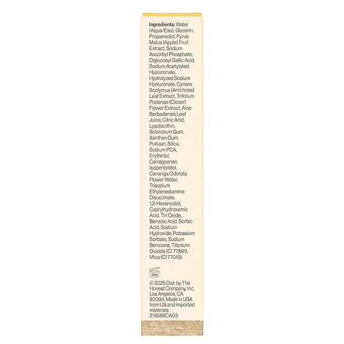 Honest Beauty Mini Vitamin C Radiance Serum, Improves Brightens Skin Tone and Complexion, Gentle for Sensitive Skin, Fragrance-Free, Vegan, Travel Size, .33 fl oz