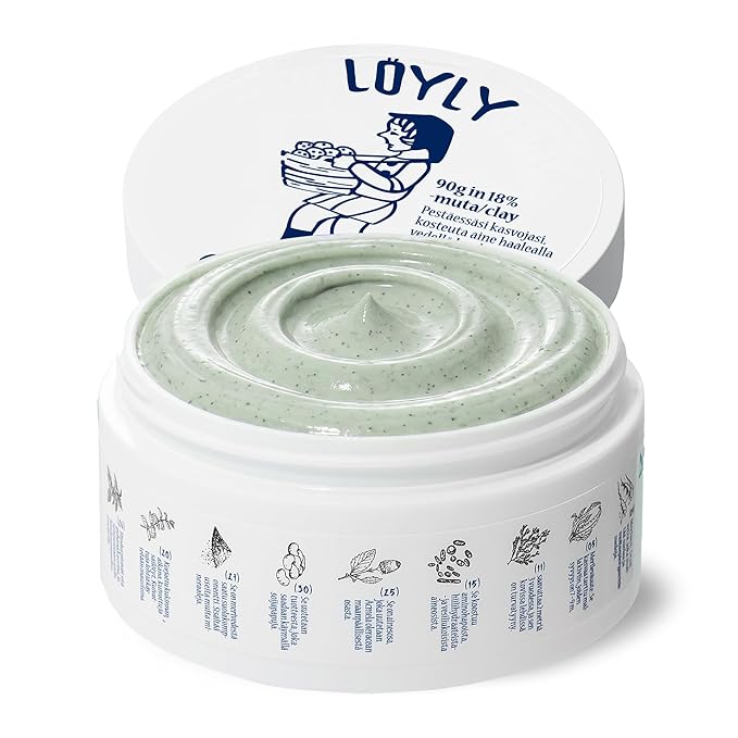 Loyly Green Mud Vegan Collagen Mask | Non-Drying Face Mask | Revitalizing Elasticity, Anti-Aging | Pore & Sebum Care | Calming & Nourishing | 18% Bentonite & Kaolin | Korean Skin Care (3.17 fl oz)
