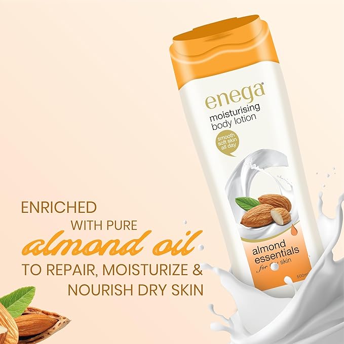 Almond Moisturising Body Lotion for Dry Skin 500 ML, (16.9 Ounce), Winter Essential Body Lotion, Almond Oil Skin Smooth and Deep Nourishing