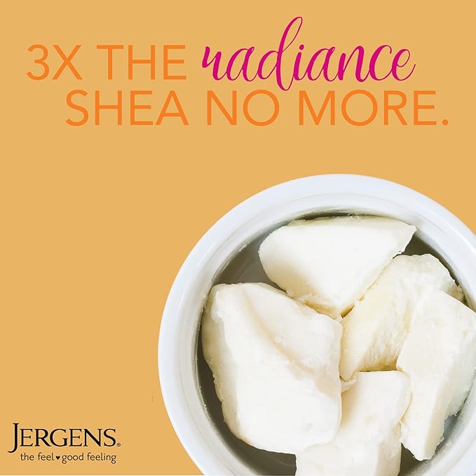 Jergens Shea Butter Body Lotion, Deep Conditioning Moisturizer, Hydration for Dry to Very Dry Skin, with Pure Shea Butter, Dermatologist Tested, 16.8 oz Bottle (Pack of 2)